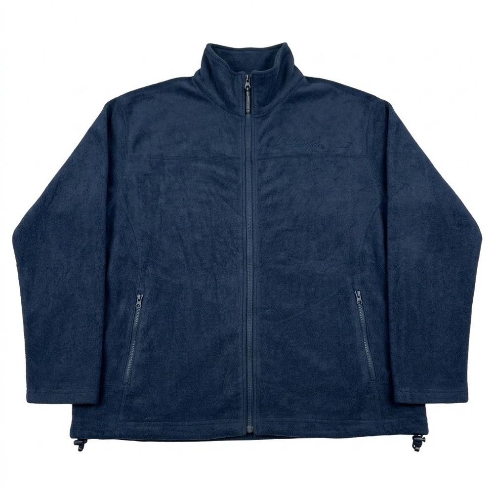 Cabela's‎ Men's Blue Full Zip Fleece Jacket Size Medium Outdoor Hiking Layer M